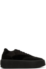 MM6 Maison Margiela - Black Suede Platform Sneakers