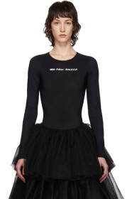 MM6 Maison Margiela - Black Logo Bodysuit