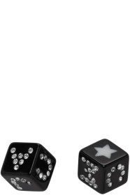 Marc Jacobs - Black & Silver Toy Blocks Stud Earrings