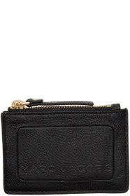 Marc Jacobs - Porte-cartes à glissière noir 'The Textured Box'