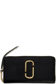 Marc Jacobs - Portefeuille continental noir et gris Snapshot Standard