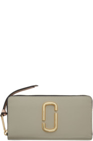 Marc Jacobs - Portefeuille continental taupe et beige Snapshot Standard