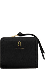 Marc Jacobs - Portefeuille noir Mini Softshot Compact
