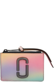 Marc Jacobs - Porte-cartes à glissière multicolore Small Snapshot