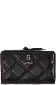 Marc Jacobs - Black Quilted Softshot Compact Wallet