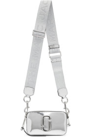 Marc Jacobs - Sac caméra argenté Small Mirrored Snapshot