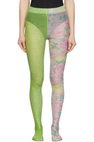 Marc Jacobs - Collant vert 'The Left & Right Print'