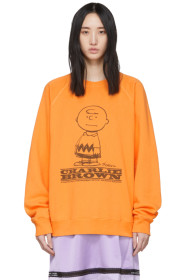 Marc Jacobs - Pull molletonné orange Charlie Brown édition Peanuts