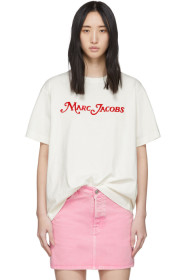Marc Jacobs - T-shirt blanc cassé 'The Logo'