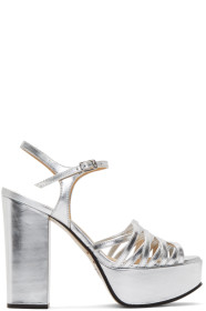 Marc Jacobs - Silver 'The Glam' Heeled Sandals