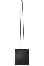 Medea - Black Vinyl Long Strap Short Bag