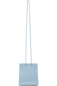 Medea - Blue Vinyl Long Strap Short Bag