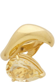 Alan Crocetti - SSENSE Exclusive Gold & Yellow Citrine Alien Single Right Ear Cuff
