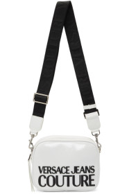 Versace Jeans Couture - White Shiny Logo Camera Bag