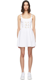 Versace Jeans Couture - White Denim Buckles Dress