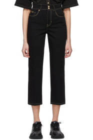 Versace Jeans Couture - Black Denim Straight-Leg Jeans