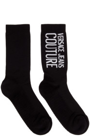 Versace Jeans Couture - ブラック ロゴ ソックス