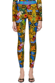 Versace Jeans Couture - Multicolor Tropical Barocco Leggings
