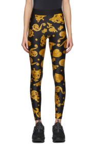 Versace Jeans Couture - Black Baroque Jewels Leggings