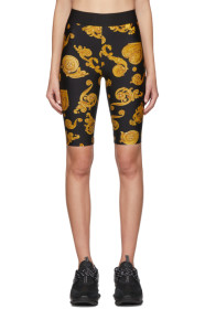 Versace Jeans Couture - Black Baroque Jewels Bike Shorts