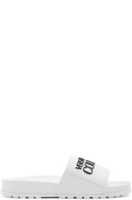 Versace Jeans Couture - White Logo Slides
