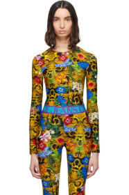Versace Jeans Couture - Multicolor Tropical Barocco Print Bodysuit