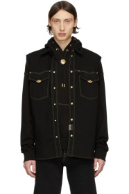 Versace Jeans Couture - Veste en denim noire Icon