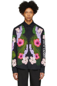Versace Jeans Couture - 黑色 Tropical Print 衬衫