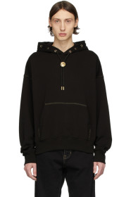 Versace Jeans Couture - 黑色 Bolo Tie 连帽衫