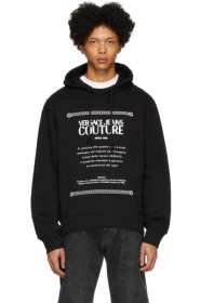 Versace Jeans Couture - 黑色 Warranty 印花连帽衫