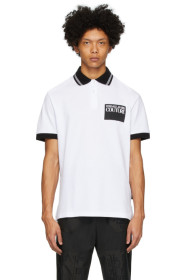 Versace Jeans Couture - 白色 Institutional 徽标贴饰 Polo 衫