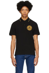 Versace Jeans Couture - 黑色 Medallion Polo 衫