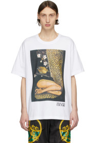 Versace Jeans Couture - 白色 Rosa Burgess 联名印花 T 恤