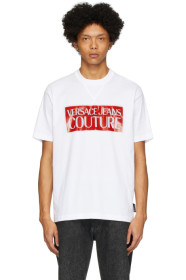 Versace Jeans Couture - 白色 & 红色 Pop Box Logo T 恤