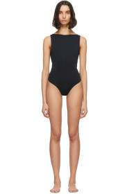 Haight - Black Side Slit One-Piece Swimsuit