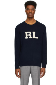 Polo Ralph Lauren - Navy 'RL' Crewneck Sweater