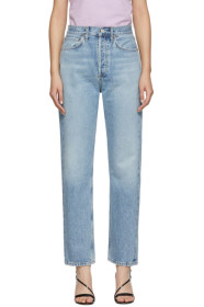 AGOLDE - Jean à taille mi-haute bleu 90s Loose Fit