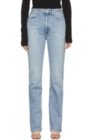 AGOLDE - Jean évasé à taille haute bleu Vintage
