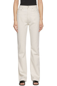 AGOLDE - White Vintage High Rise Flare Jeans