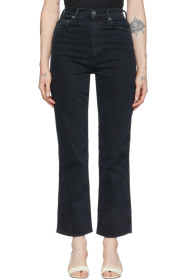 AGOLDE - Jean noir Pinch Waist Kick