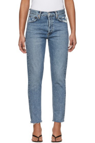 AGOLDE - Jean bleu Jamie High-Rise Classic Fit