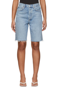 AGOLDE - Blue Denim 90s Mid-Rise Loose Shorts