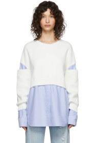 alexanderwang.t - 灰白色 & 蓝色双层套头衬衫针织衫
