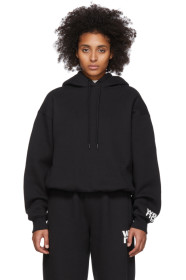 alexanderwang.t - 黑色 Dense Fleece Bubble 抓绒连帽衫