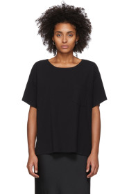 alexanderwang.t - 黑色 Tilted 口袋 T 恤
