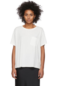 alexanderwang.t - T-shirt blanc Tilted Pocket