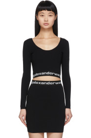alexanderwang.t - T-shirt à manches longues noir Bodycon