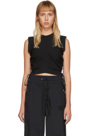 alexanderwang.t - Black High Twist Side Tie Tank Top