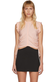 alexanderwang.t - Pink High Twist Side Tie Tank Top