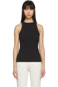 AGOLDE - Black Rib High Neck Tank Top